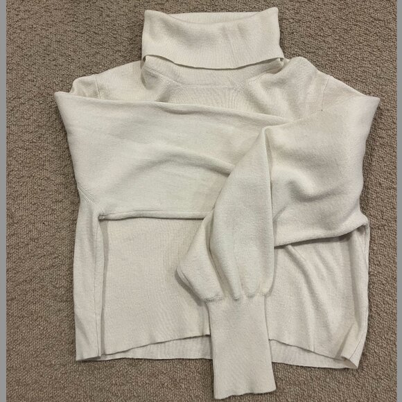 Artizia/Wilfred Cropped Turtleneck Sweater, Cream Size S - Picture 2 of 6